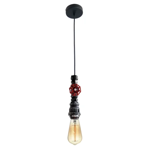 Светильник подвесной лофт LSP-9692 Lussole без плафона 1 лампа, основание серое в стиле лофт стимпанк фото 2