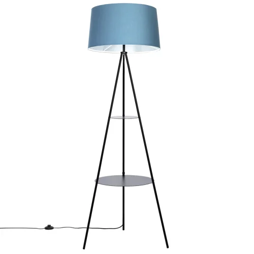 Торшер  Рейнер CL806023 Citilux со столиком на треноге голубой 1 лампа, основание чёрное в стиле скандинавский современный
 фото 2
