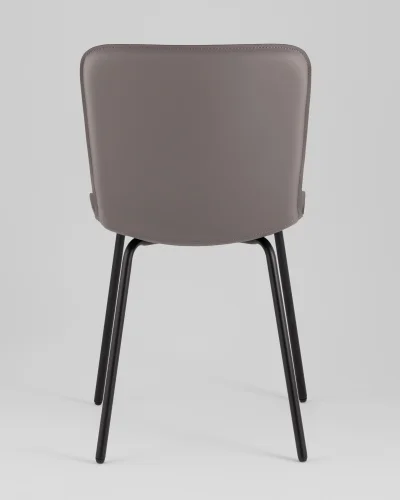Стул обеденный Pluto,  серый УТ000039215 Stool Group, серый/экокожа, ножки/металл/чёрный, размеры - ***** фото 4