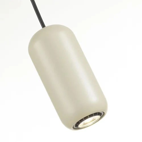 Светильник подвесной Cocoon 5060/1G Odeon Light бежевый на 1 лампу, основание чёрное в стиле современный трубочки фото 5