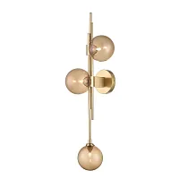 Бра Paradise VL5774W23 Vele Luce янтарный на 3 лампы, основание латунь в стиле современный 