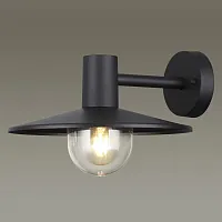 Настенный светильник Furcadia 4833/1W Odeon Light уличный IP44 чёрный 1 лампа, плафон чёрный в стиле современный E27