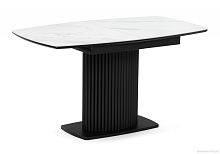 Керамический стол Фестер 160(205)х90х76 белый мрамор / черный 572421 Woodville столешница белая из керамика
