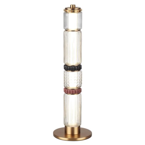 Настольная лампа LED Collier 5455/15TL Odeon Light прозрачная на 1 лампу, основание латунь античное бронза металл в стиле современный фото 4