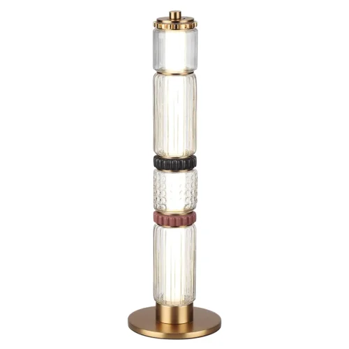 Настольная Лампа светодиодная Collier 5455/15TL Odeon Light прозрачная на 1 лампу, основание латунь античное бронза металл в стиле современный фото 4