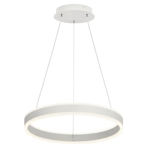 Светильник подвесной LED Дуэт CL719400 Citilux белый 1 лампа, основание белое в стиле хай-тек современный кольца фото 2