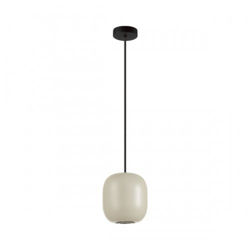 Светильник подвесной Cocoon 5060/1GA Odeon Light бежевый 1 лампа, основание чёрное в стиле современный шар