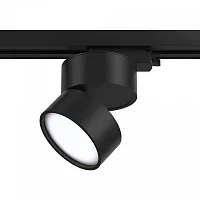 Трековый светильник однофазный LED Track lamps TR007-1-12W3K-B Maytoni чёрный для шинопроводов серии Track Lamps