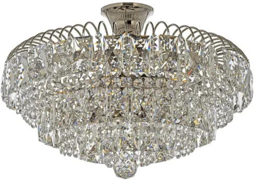 Люстра потолочная хрустальная Alia E 1.2.40.102 N Arti Lampadari прозрачная на 5 ламп, основание никель в стиле классический 