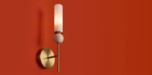 Бра Sunspot FR5482WL-01BS Freya белый на 1 лампу, основание латунь в стиле современный фото 8 Бра Sunspot FR5482WL-01BS Freya белый на 1 лампу, основание латунь в стиле современный фото 8