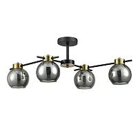 Люстра потолочная Emina 8059/4C Lumion на 4 лампы, основание чёрное в стиле современный 