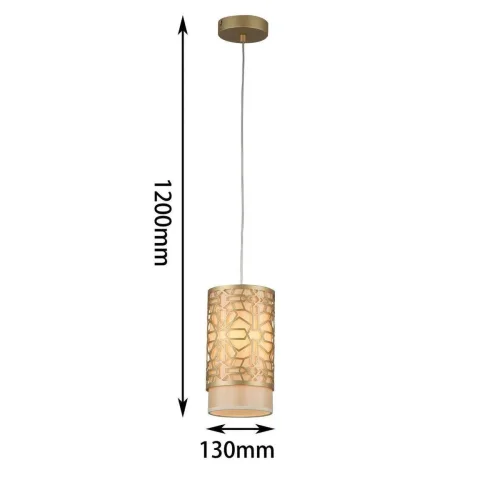 Светильник подвесной Arabesco 2911-1P F-promo золотой бежевый 1 лампа, основание золотое в стиле кантри  фото 2