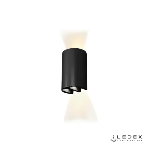 Бра LED Double ZD8161-12W BK iLedex чёрный на 1 лампу, основание чёрное в стиле хай-тек современный 