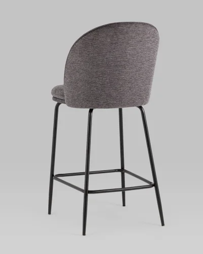 Стул полубарный Echo, темно-серый УТ000038597 Stool Group, серый/шенилл, ножки/металл/чёрный, размеры - ***** фото 5