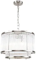 Люстра подвесная Two-one 2143/11/04P Stilfort прозрачная на 4 лампы, основание никель в стиле современный 