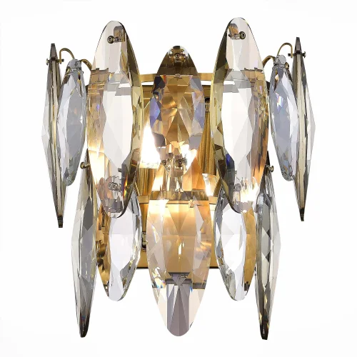 Бра Ancona SL1227.301.02 ST-Luce прозрачный на 2 лампы, основание латунь в стиле современный 