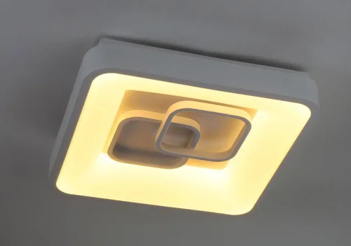Светильник потолочный LED с пультом 10204/3LED Escada белый на 1 лампу, основание белое в стиле хай-тек с пультом квадраты фото 3