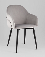 Стул Новел New велюр светло-серый УТ000040036 Stool Group, серый/велюр, ножки/металл/чёрный, размеры - *805****