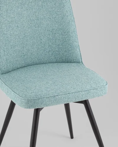 Стул Flatt, вращающийся, светло-зеленый, сиденье УТ000040504 Stool Group, зелёный/рогожка, ножки/металл/чёрный, размеры - *855**** фото 7