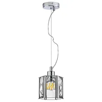 Светильник подвесной Limpio 722014 Lightstar прозрачный 1 лампа, основание хром в стиле арт-деко 