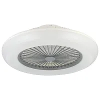 Люстра c вентилятором LED с пультом Sayulita 35144 Eglo белая на 1 лампу, основание белое в стиле современный хай-тек с пультом