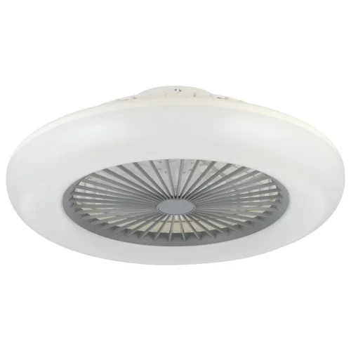 Люстра c вентилятором LED с пультом Sayulita 35144 Eglo белая на 1 лампу, основание белое в стиле современный хай-тек с пультом