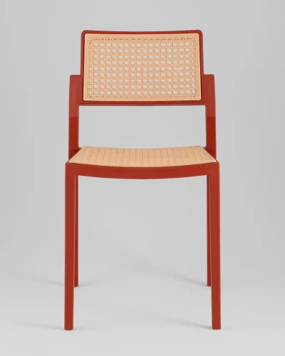Стул пластиковый Milto, красный УТ000039189 Stool Group, /, ножки/пластик/красный, размеры - *790***450*500 фото 2