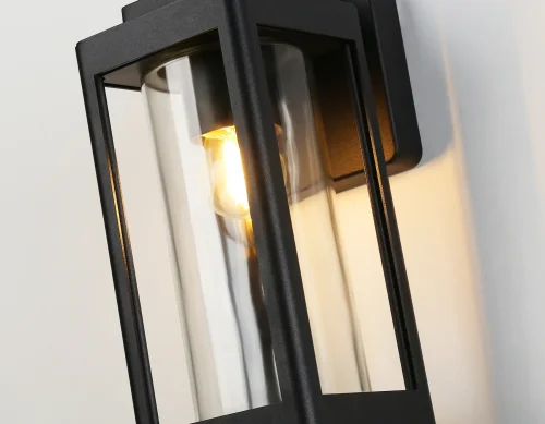 Настенный светильник ST2406 Ambrella light уличный IP54 чёрный 1 лампа, плафон прозрачный в стиле хай-тек современный E27 фото 3