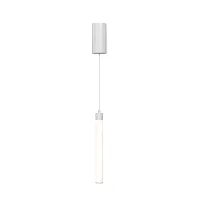 Светильник подвесной LED Ray P022PL-L10W Maytoni белый 1 лампа, основание белое в стиле современный трубочки