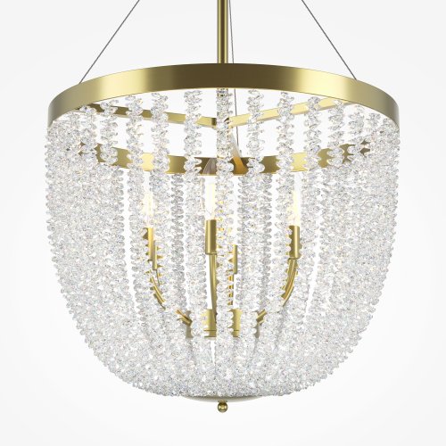 Люстра подвесная Intrigue MOD440PL-06BS Maytoni прозрачная на 6 ламп, основание латунь в стиле современный фото 2