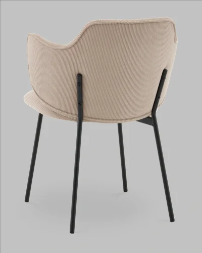 Стул Джиннет велюр бежевый УТ000041754 Stool Group, бежевый/велюр, ножки/металл/чёрный, размеры - ***** фото 4 Стул Джиннет велюр бежевый УТ000041754 Stool Group, бежевый/велюр, ножки/металл/чёрный, размеры - ***** фото 4
