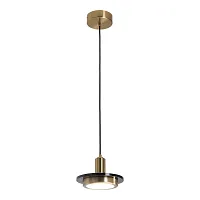 Светильник подвесной LED LSP-7519 Lussole чёрный бронзовый на 1 лампу, основание бронзовое в стиле современный 