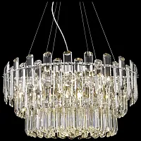 Люстра подвесная Lazzara WE107.12.103 Wertmark прозрачная на 12 ламп, основание никель в стиле классический 