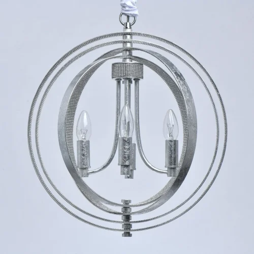 Люстра подвесная Джестер 104012604 Chiaro без плафона серебряная на 4 лампы, основание серебряное в стиле модерн  фото 4
