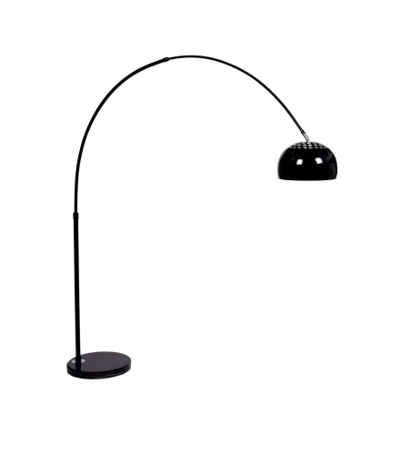 Торшер Azurro LDF 5508-C BK Lumina Deco изогнутый чёрный 1 лампа, основание чёрное в стиле современный
