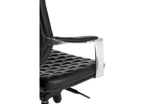 Компьютерное кресло Isida black / satin chrome 15428 Woodville, чёрный/экокожа, ножки/металл/хром, размеры - ****650* фото 7