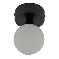 Светильник потолочный Vivari LH012105 LightHall белый на 1 лампу, основание чёрное в стиле современный шар