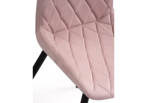 Стул на металлокаркасе Баодин Б/К розовый / черный 517118 Woodville, розовый/велюр, ножки/металл/чёрный, размеры - ****500*550 фото 6