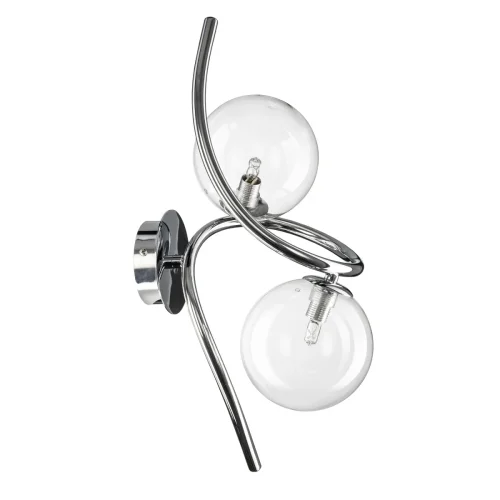 Бра Vansa CL206321 Citilux прозрачный на 2 лампы, основание хром в стиле современный молекула шар