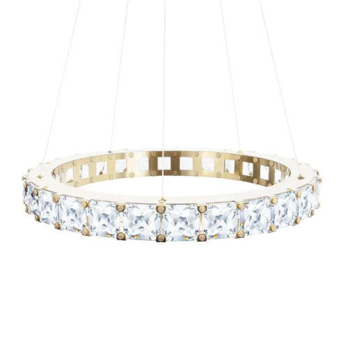 Светильник подвесной LED Tiffany 10204/600 Gold LOFT IT прозрачный 1 лампа, основание золотое в стиле современный кольца фото 3