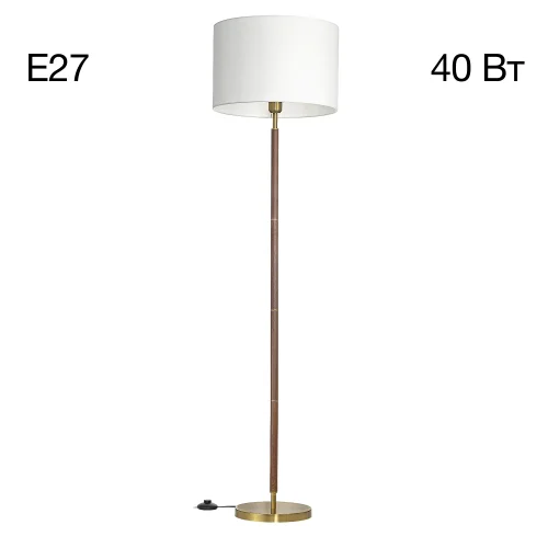 Торшер Sherman CL436912 Citilux белый на 1 лампу, основание бронзовое в стиле классический современный кантри 