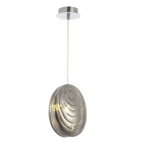 Светильник подвесной MAR SP1 SMOKE Crystal Lux серый 1 лампа, основание хром в стиле современный  фото 3