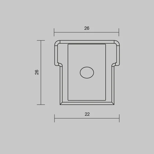 Комплект заглушек (для профиля 26×26) 2 шт., ALM-2626-EC 642060 Maytoni цвет LED K, световой поток Lm фото 3