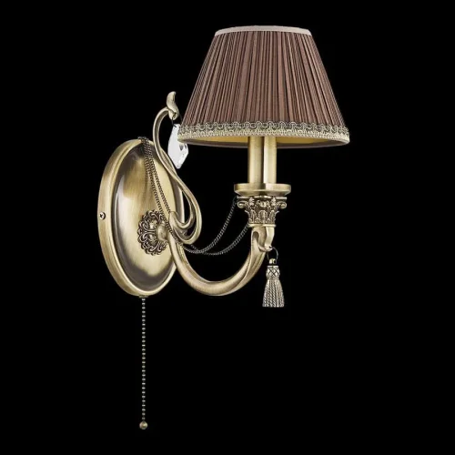 Бра Roma Abazur ROM-K-1(P/A) Kutek коричневый на 1 лампа, основание бронзовое в стиле классический  фото 2
