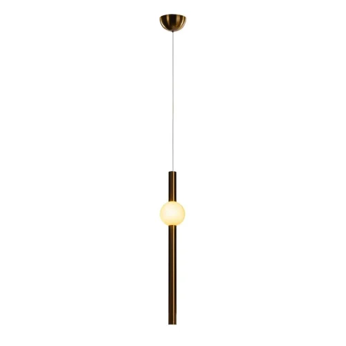 Светильник подвесной LED Crescent 5053-A LOFT IT белый бронзовый на 1 лампу, основание бронзовое в стиле арт-деко трубочки
