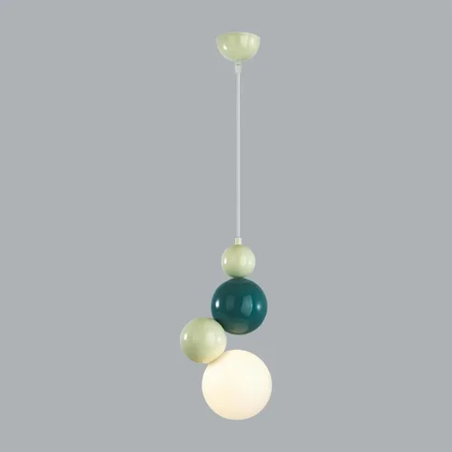 Светильник подвесной Ballons 8008/1A Lumion белый на 1 лампу, основание белое голубое в стиле современный фото 3