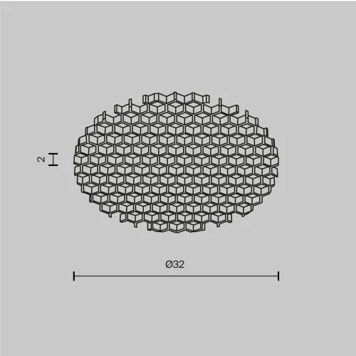 Антибликовый фильтр для светильников серии Dip 10Вт HoneyComb001-D32 Maytoni на 1 , основание в стиле фото 5