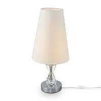 Настольная лампа Florero MOD078TL-01CH Maytoni белая 1 лампа, основание хром металл в стиле современный 