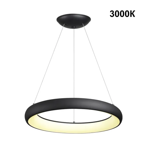 Светильник подвесной LED с пультом Fold 359024 Novotech  1 лампа, основание чёрное в стиле хай-тек с пультом кольца фото 3