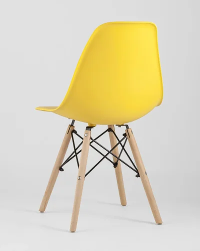 Стул EAMES, желтый УТ000037590 Stool Group, /, ножки/массив бука/бежевый, размеры - *815***460*530 фото 7